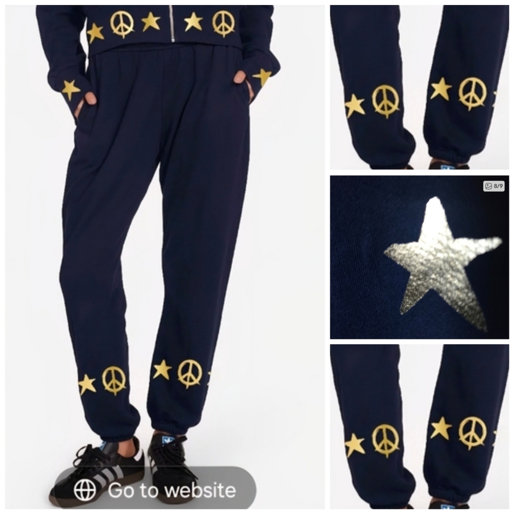 Lauren Moshi Rock N Roll Foil Star sweatpants